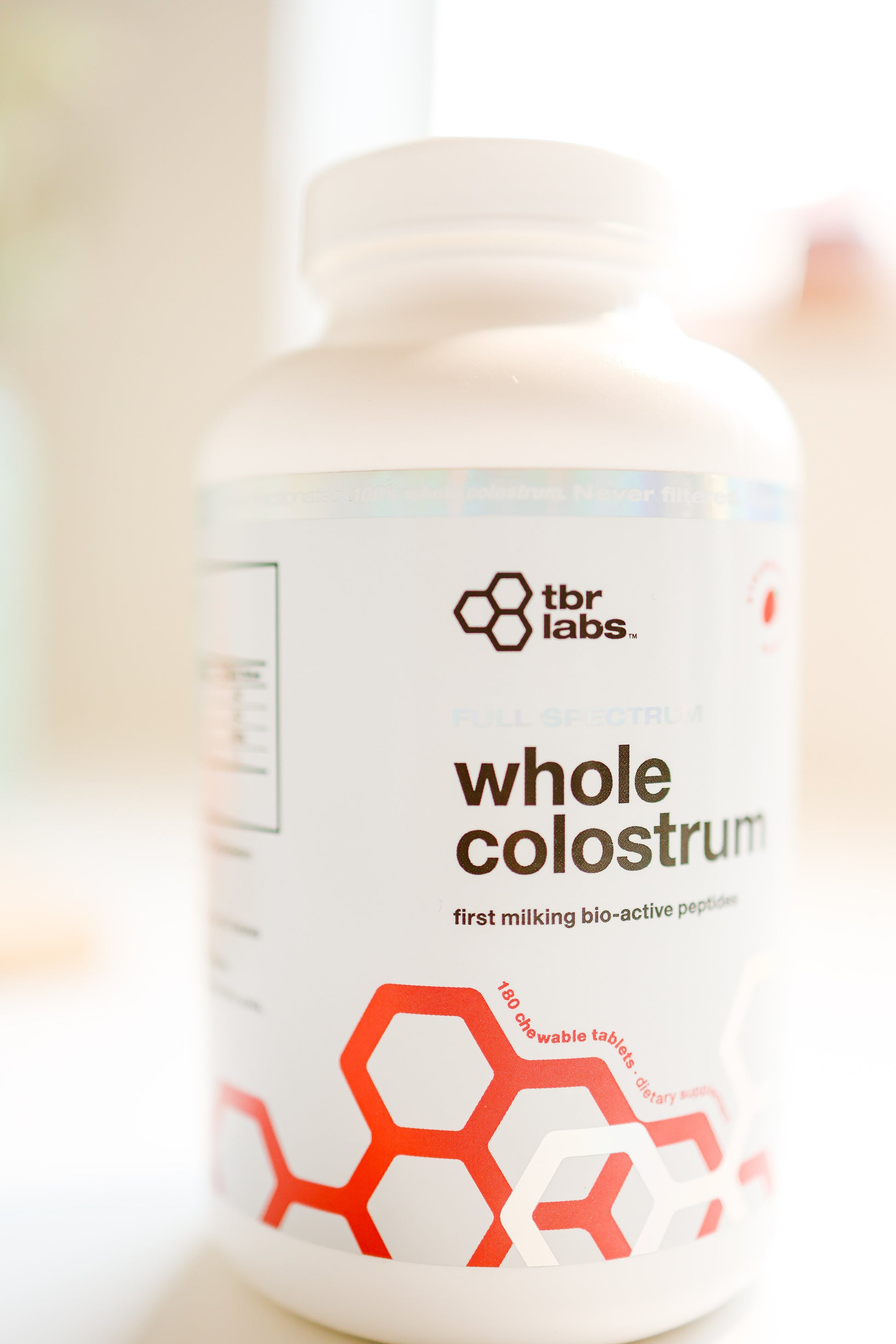 Whole Colostrum: Strawberry Chewable Tablets