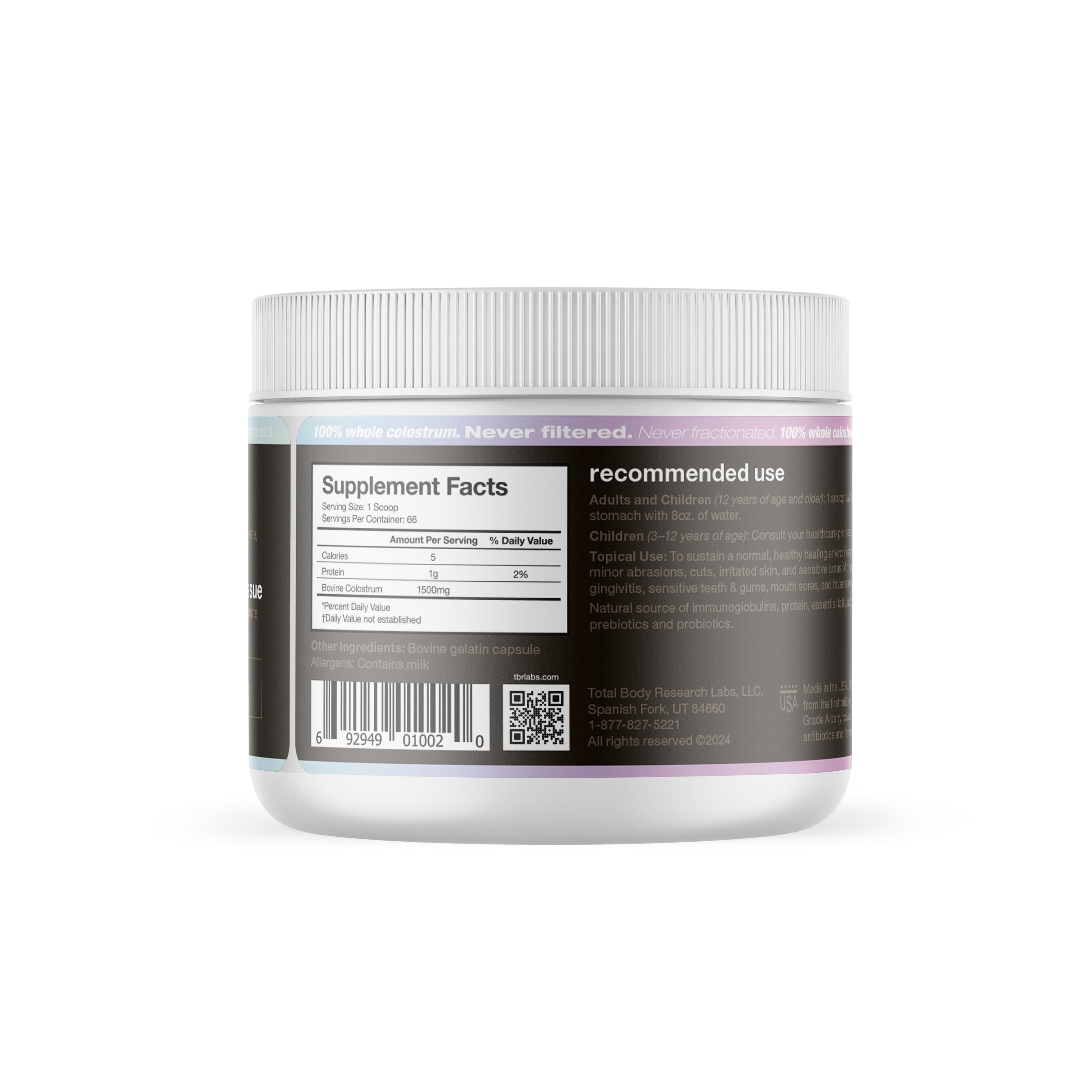 Whole Colostrum Powder: Unflavored 100g - Image 2