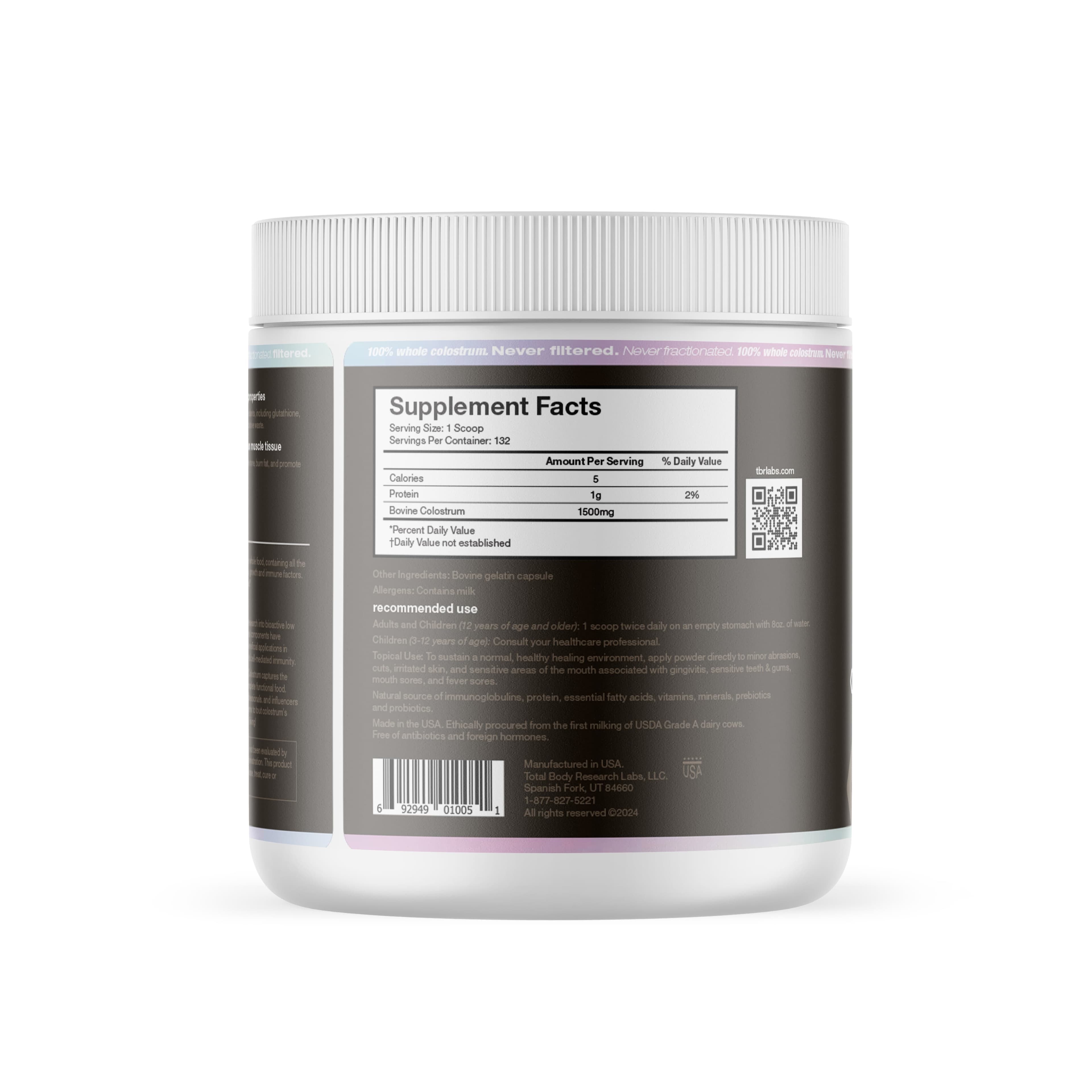 Whole Colostrum Powder: Unflavored 200g - Image 2