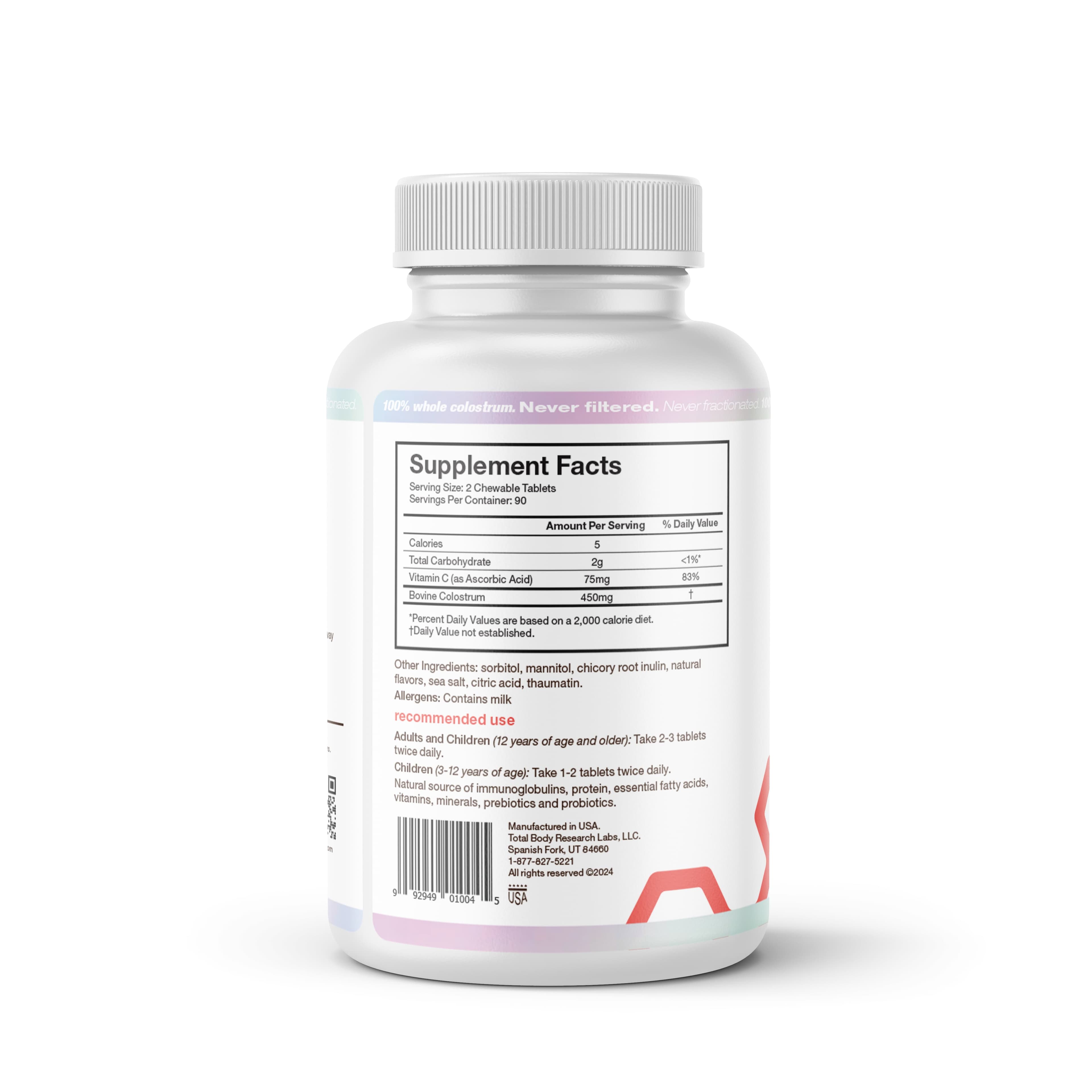 Whole Colostrum: Strawberry Creamsicle Tablets - Image 2