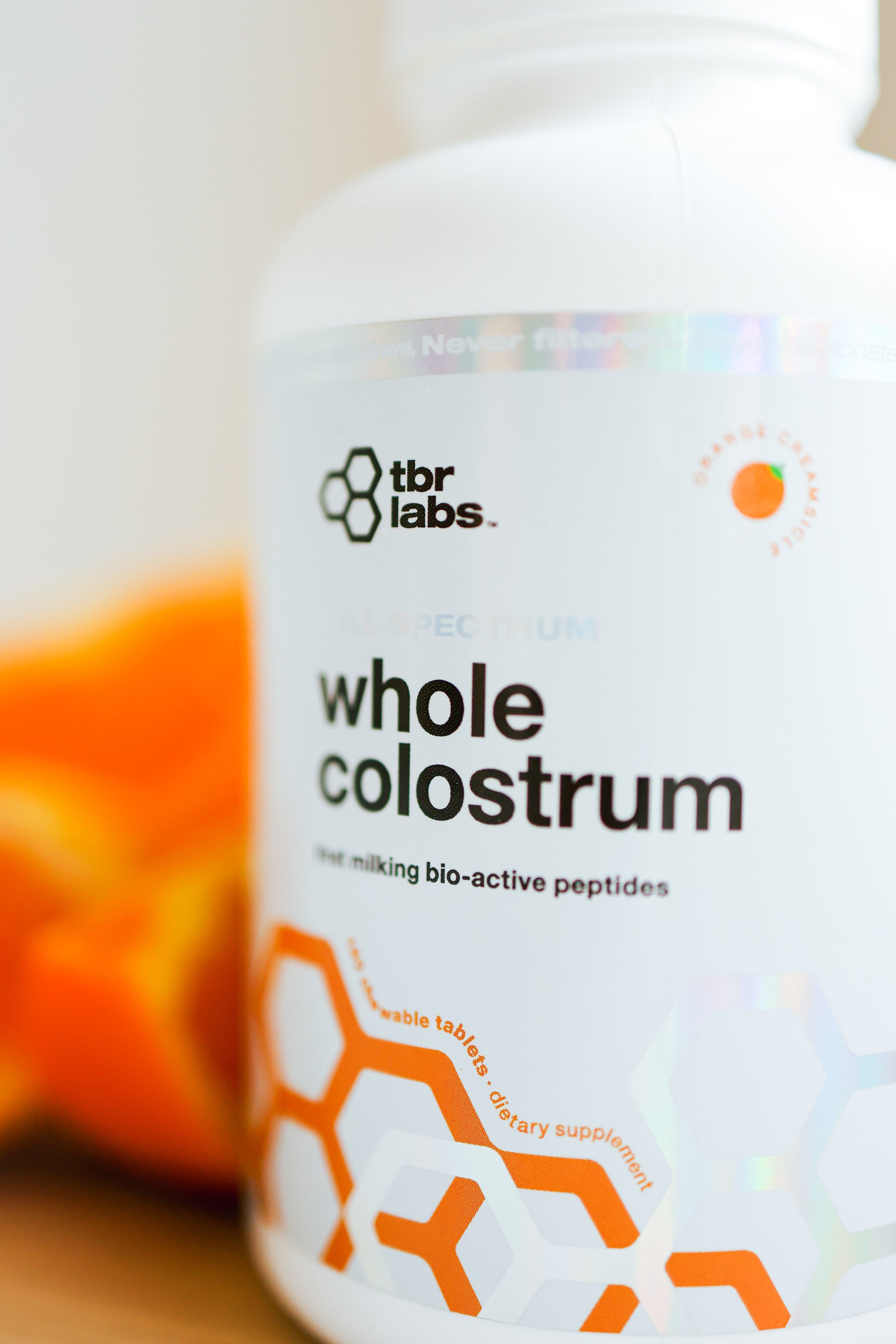 Whole Colostrum: Orange Creamsicle Tablets